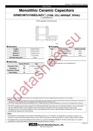 GRM31M7U1H683JA01L datasheet  